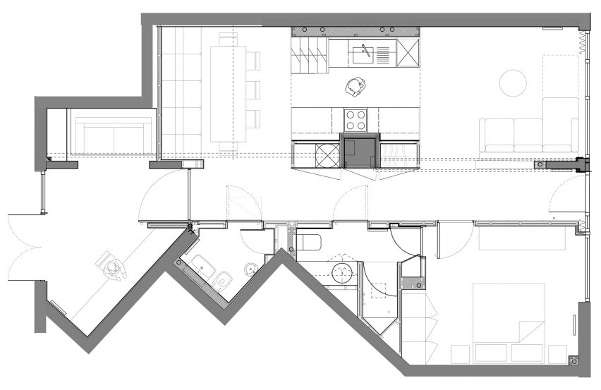 Martello Street apartment by Merrett Houmoller Architects