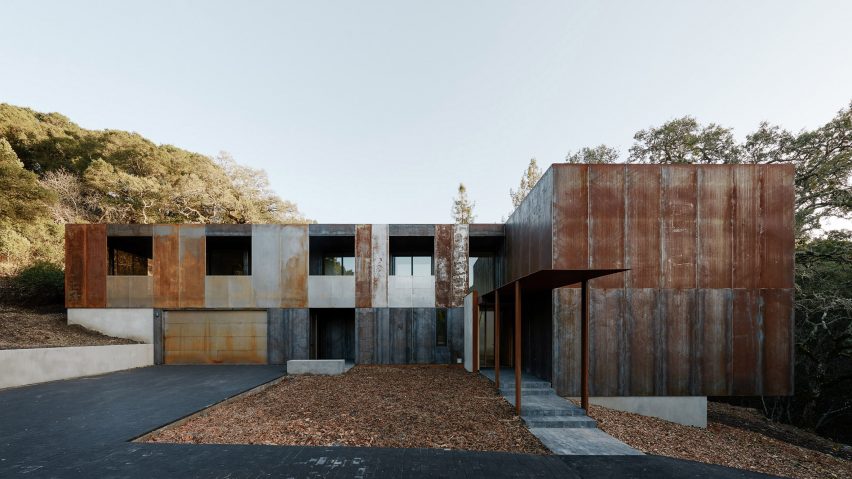 Weathering steel is showcased on our Pinterest board