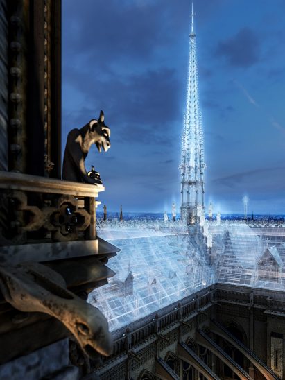 Eight Inc proposal for Notre-Dame Cathedral in structural glass