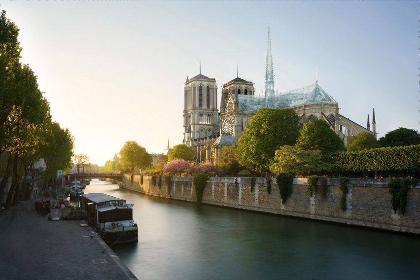 Eight Inc proposal for Notre-Dame roof in structural glass