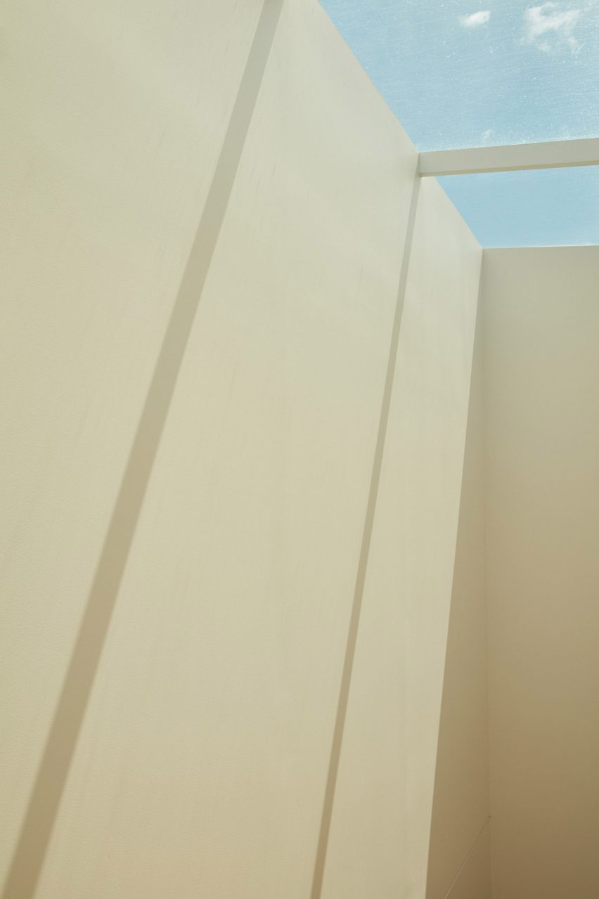 An exposed concrete frame supports this 4.2-metre-wide skinny house in Melbourne designed by Oliver du Puy Architects to feature meditation spaces.