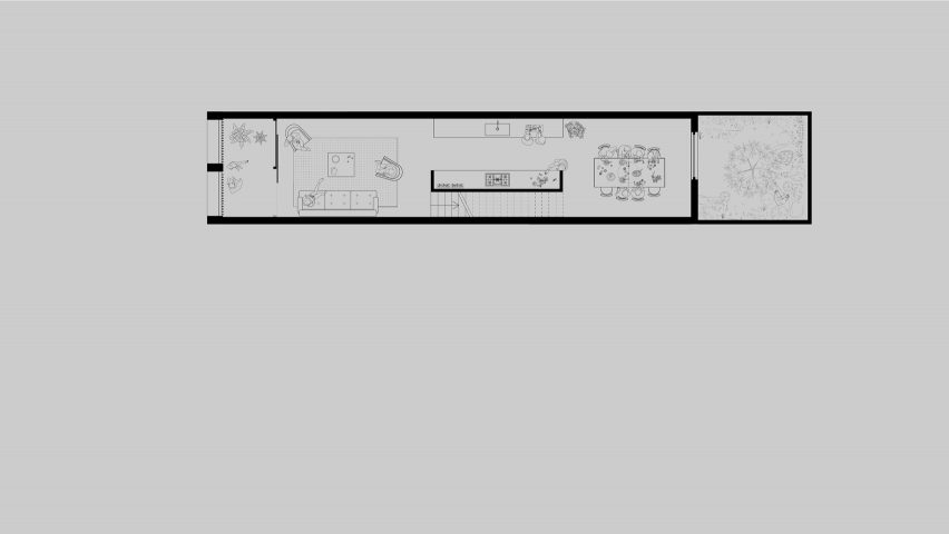 An exposed concrete frame supports this 4.2-metre-wide skinny house in Melbourne designed by Oliver du Puy Architects to feature meditation spaces.