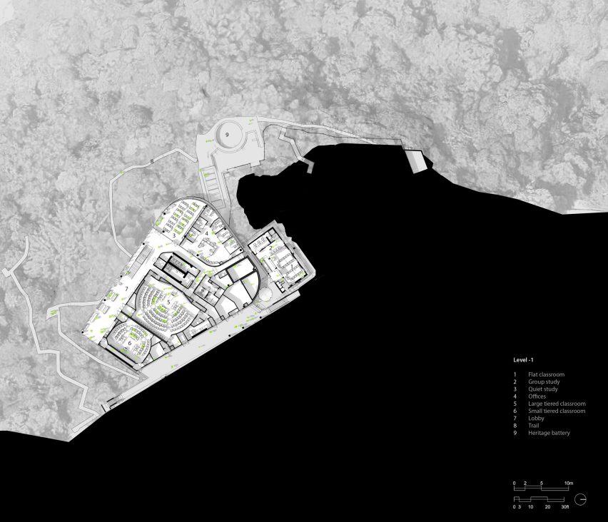 Basement floor plan of University of Chicago campus by Revery Architecture