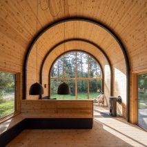 Vibo Tværveh cabin in Nykøbing Sjælland, Denmark, by Valbæk Brørup Architects
