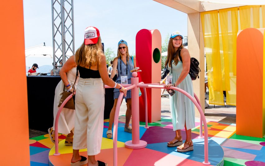 Colourful playground installation for Pinterest at Cannes Lions by Yinka Ilori
