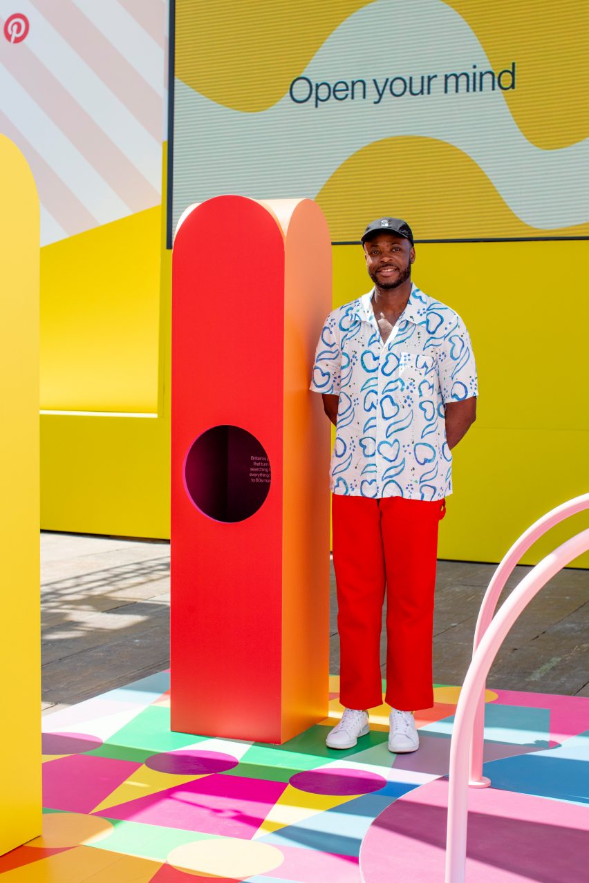 Colourful playground installation for Pinterest at Cannes Lions by Yinka Ilori