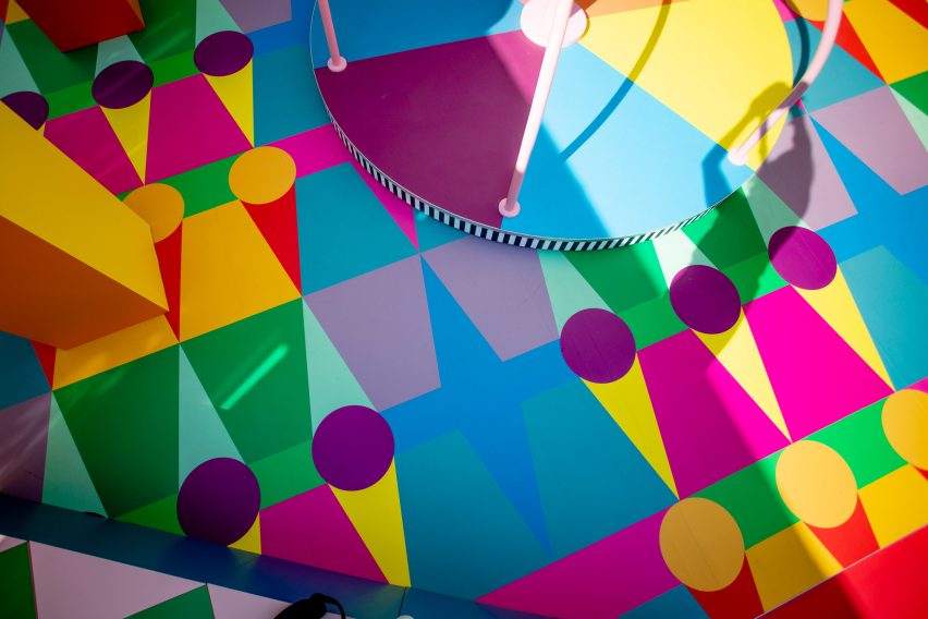 Colourful playground installation for Pinterest at Cannes Lions by Yinka Ilori