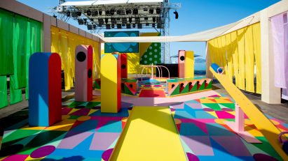 Colourful playground installation for Pinterest at Cannes Lions by Yinka Ilori