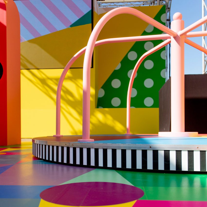 Colourful playground installation for Pinterest at Cannes Lions by Yinka Ilori