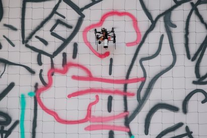 Carlo Ratti drone swarm graffiti Turin