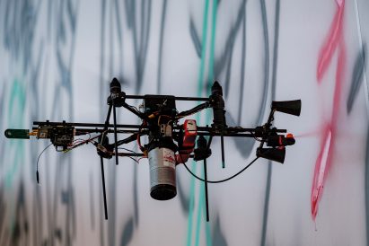 Carlo Ratti drone swarm graffiti Turin