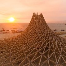 Galaxia temple at Burning Man festival by Mamou-Mani Architects