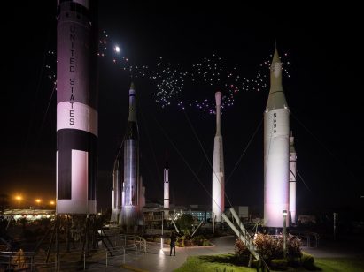 Studio Drift Kennedy Space Centre moon landing drones