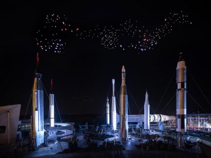 Studio Drift Kennedy Space Centre moon landing drones