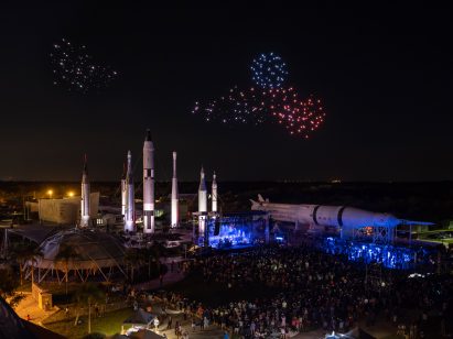 Studio Drift Kennedy Space Centre moon landing drones