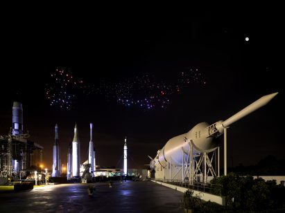 Studio Drift Kennedy Space Centre moon landing drones