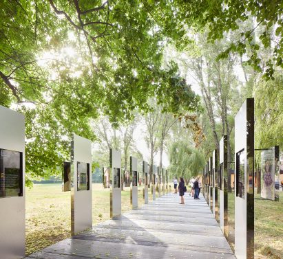 Daniel Libeskind has designed a display in Poland for Through the Lens of Faith, photographer Caryl Englander's portraits of Auschwitz-Birkenau survivors.