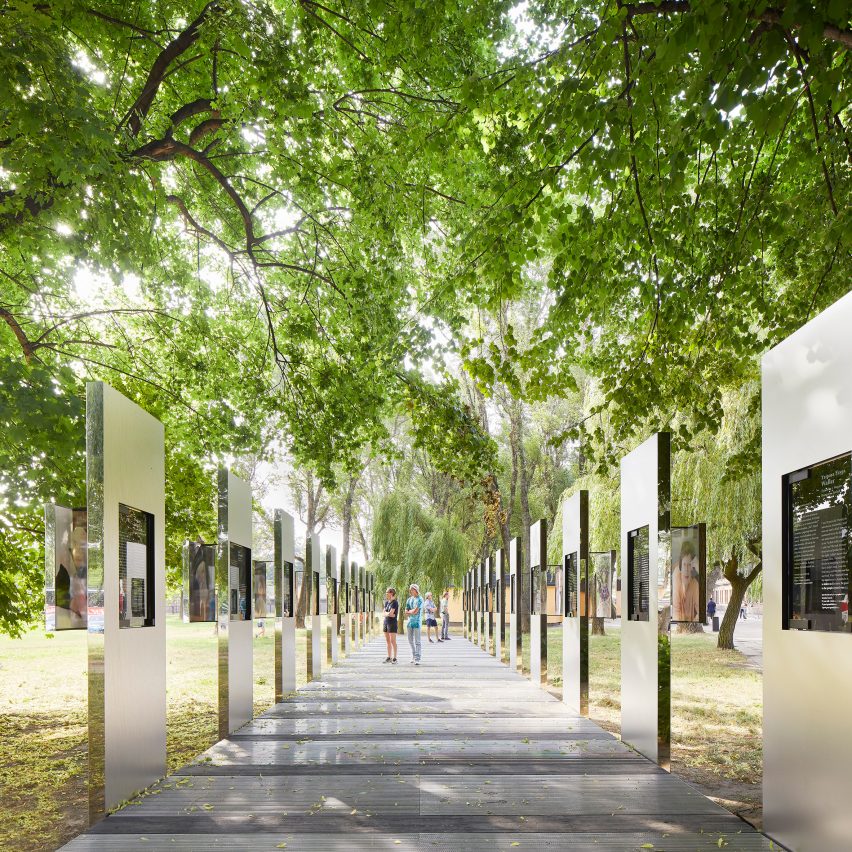 Daniel Libeskind has designed a display in Poland for Through the Lens of Faith, photographer Caryl Englander's portraits of Auschwitz-Birkenau survivors.