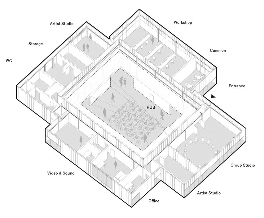 Interior axonometric