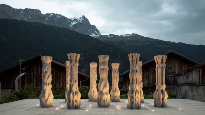 Concrete Choreography 3D-printed pillars by students at ETH Zurich