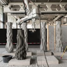 Concrete Choreography 3D-printed pillars by students at ETH Zurich