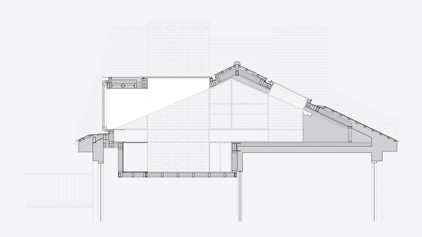 Construction section of Dormore by Con Form con|form Architects