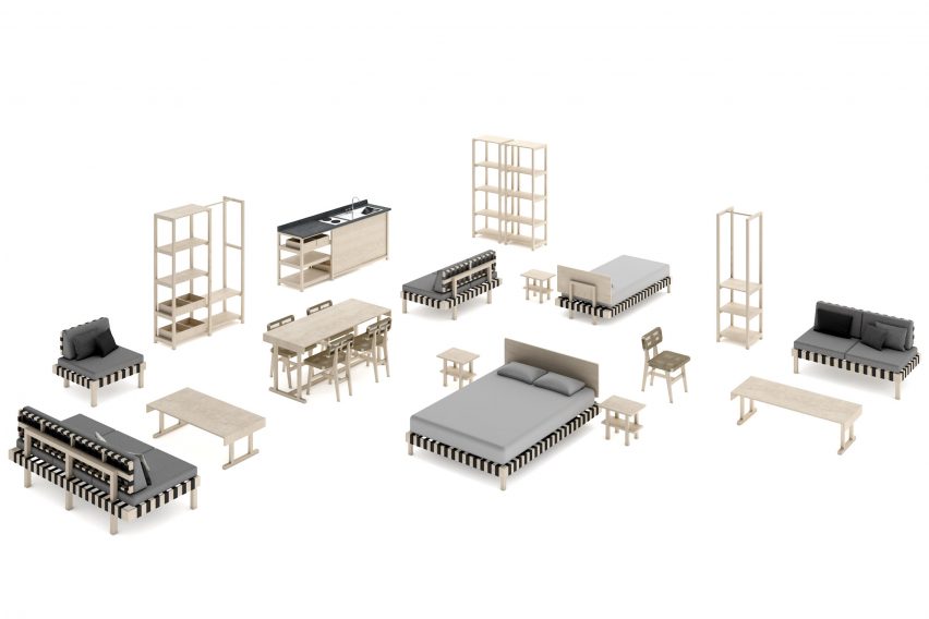 Esrawe Studio designs furniture for social housing all across Mexico