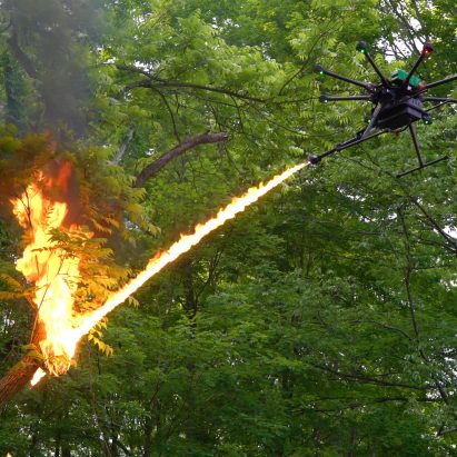 Flamethrower drone can shoot a seven-metre-long stream of fire