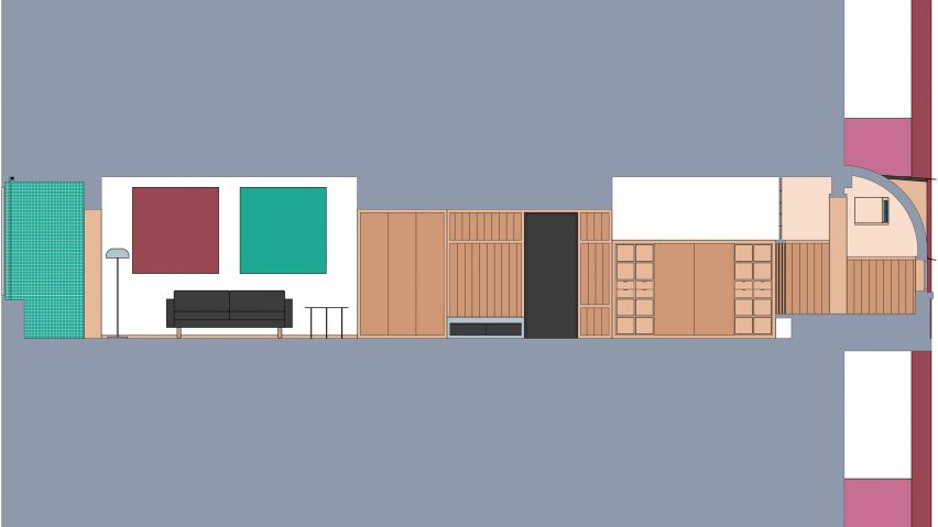 Section B-B of Free Balcony An by Drawing Architecture Studio DAS