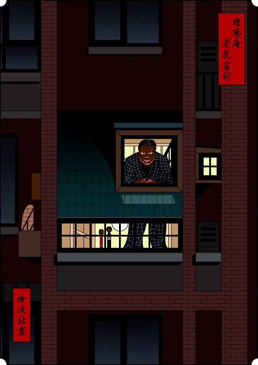 Illustration of standing at the roof window of Free Balcony An by Drawing Architecture Studio DAS