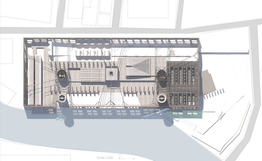 Roof plan of Funeral Futures Eco-crematorium by Moying Huang