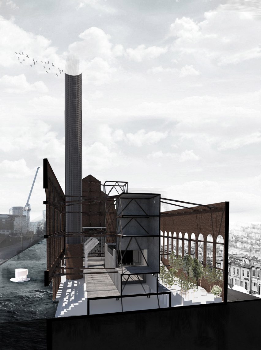 Section of Funeral Futures Eco-crematorium by Moying Huang