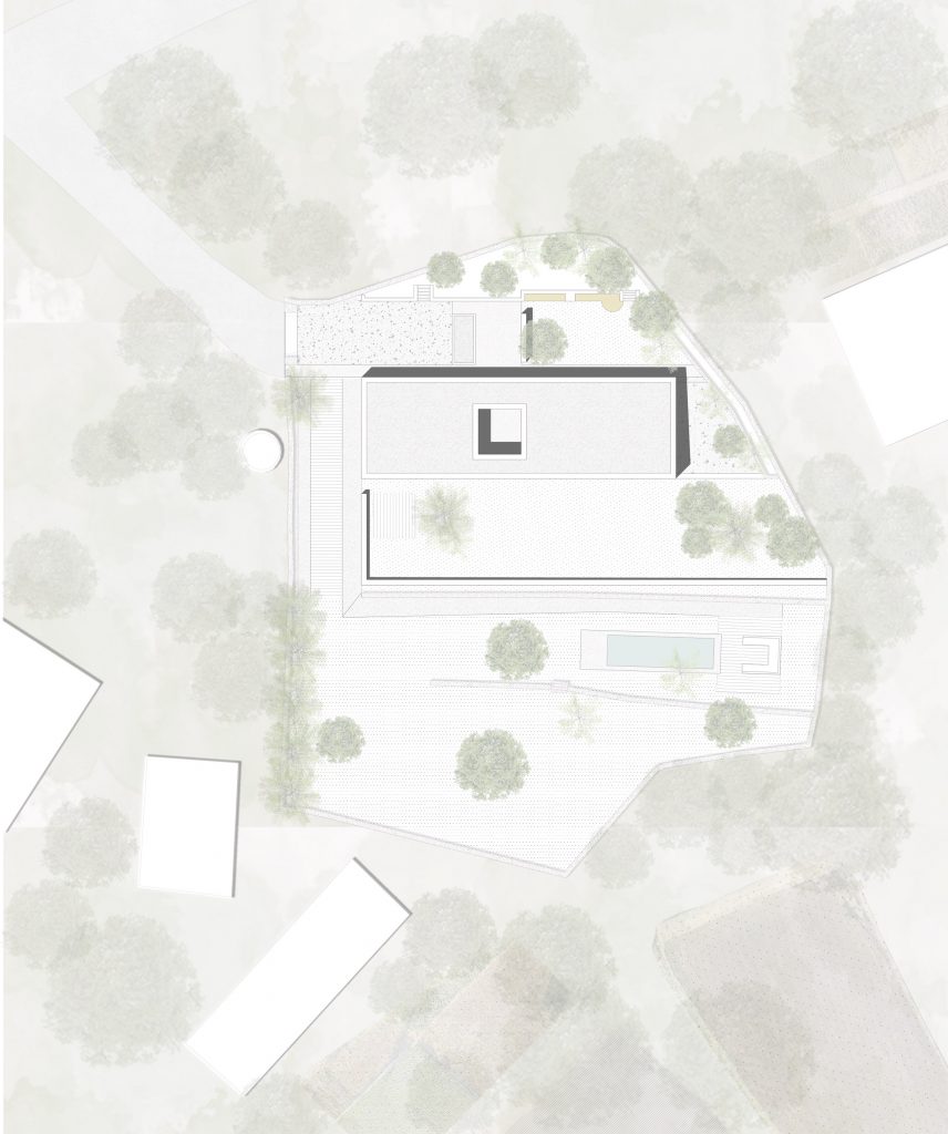Roof plan of Goat House by Talin Architectural Design