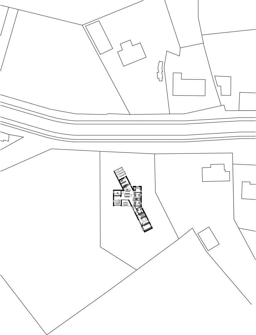 Site plan of House TL by WE-S WES Architecten