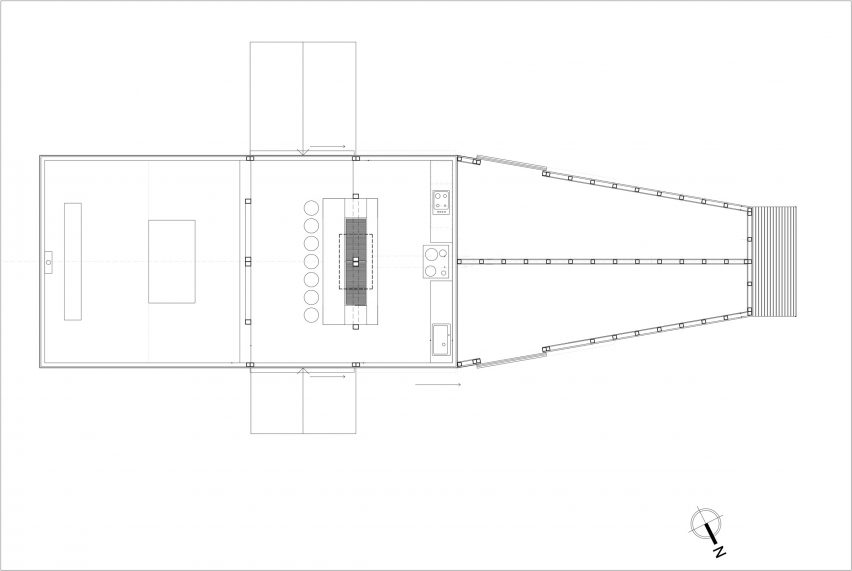 Isla Lebe residences by Guillermo Acuna in Chiloe, Chile