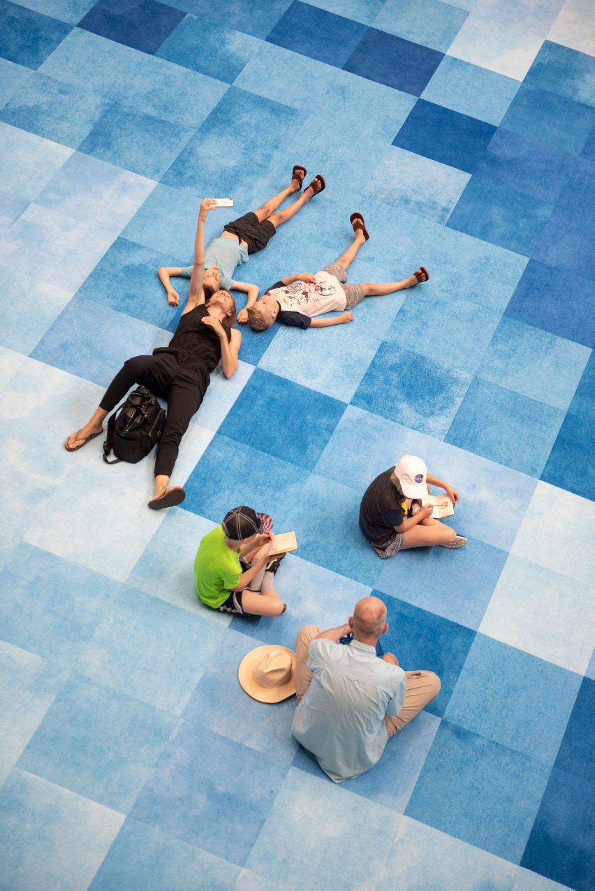 Lawn installation by Rockwell Group at Washington DC's National Building Museum