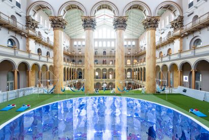 Lawn installation by Rockwell Group at Washington DC's National Building Museum