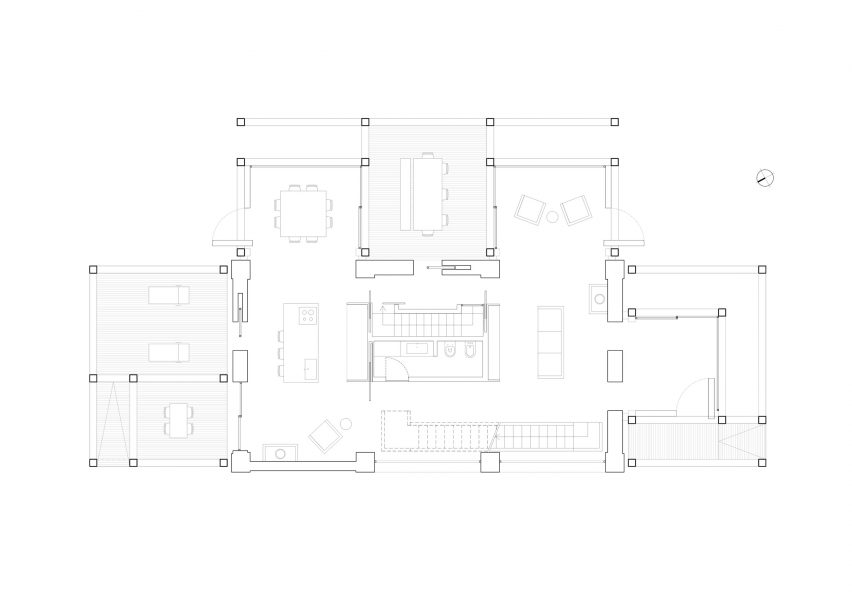 Plan of Monticello House by di Gregorio Associati Architetti