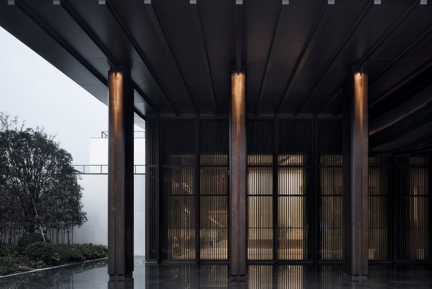 Detail of Multi-purpose hall in Shaoxing Hotel by Architectural Design and Research Institute at Zhejiang University UAD
