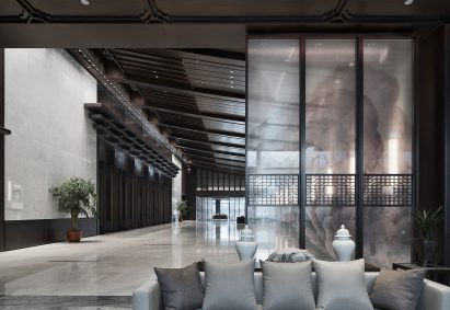 Detail of Multi-purpose hall in Shaoxing Hotel by Architectural Design and Research Institute at Zhejiang University UAD