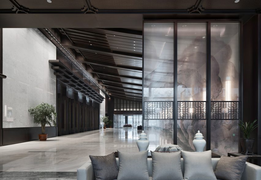 Detail of Multi-purpose hall in Shaoxing Hotel by Architectural Design and Research Institute at Zhejiang University UAD