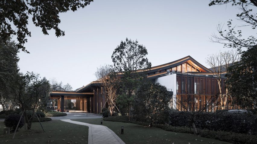 Detail of Multi-purpose hall in Shaoxing Hotel by Architectural Design and Research Institute at Zhejiang University UAD