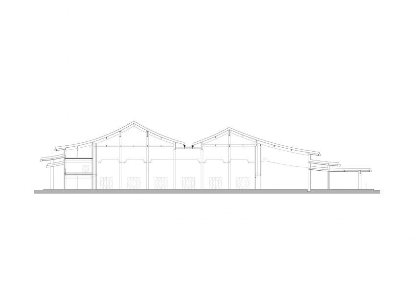 Section of Detail of Multi-purpose hall in Shaoxing Hotel by Architectural Design and Research Institute at Zhejiang University UAD