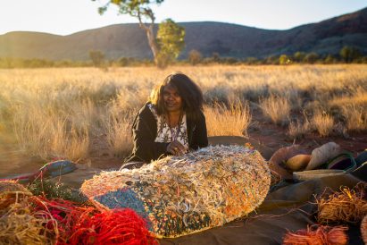 Koskela keeps indigenous weaving traditions alive with Ngalya lamp collection