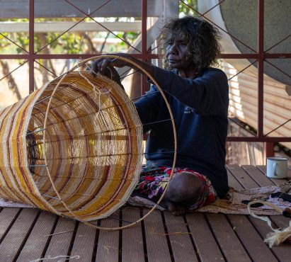 Koskela keeps indigenous weaving traditions alive with Ngalya lamp collection