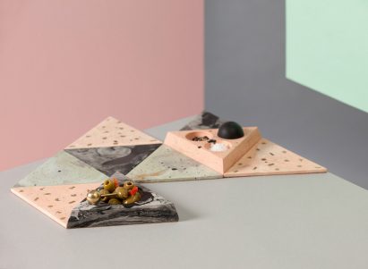 Abigail Surface Tiles and Condiment Set by Jennifer Gray