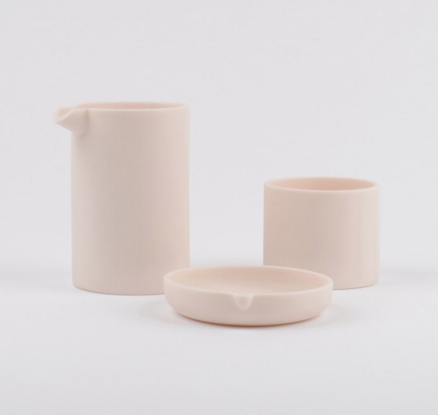 Detsu parian clay pourer and plate by Natalie J Wood