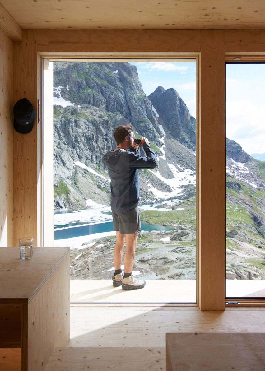 On Mountain Hut on the Piz Lunghin in the Swiss Alps