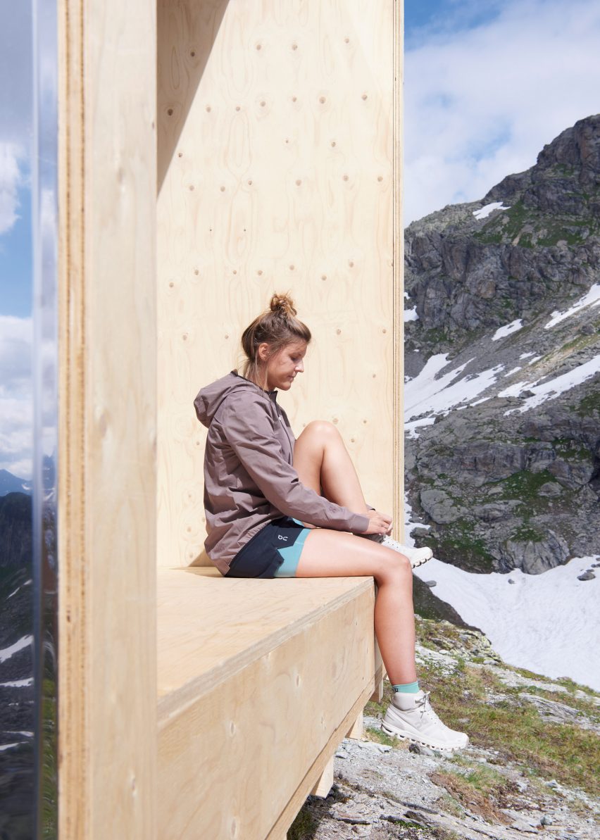 On Mountain Hut on the Piz Lunghin in the Swiss Alps