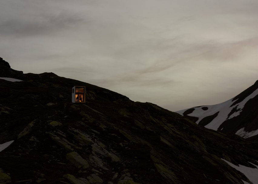 On Mountain Hut on the Piz Lunghin in the Swiss Alps